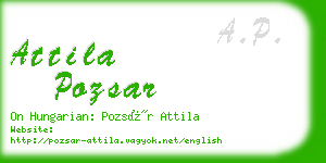 attila pozsar business card
